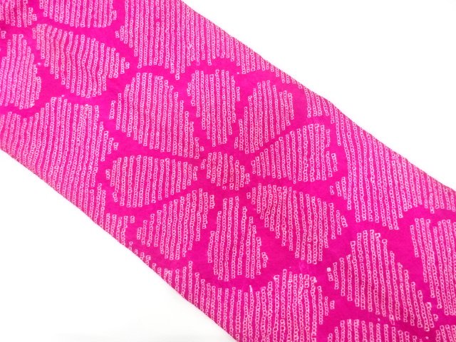 JAPANESE KIMONO / ANTIQUE NAGOYA OBI / SILK / SHIBORI / FLOWER